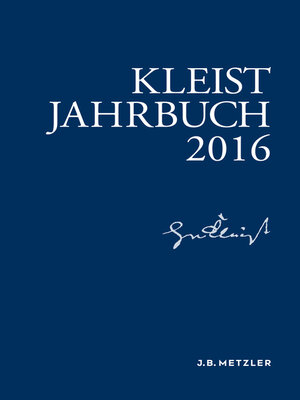 cover image of Kleist-Jahrbuch 2016